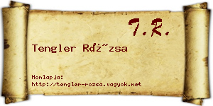 Tengler Rózsa névjegykártya