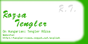 rozsa tengler business card